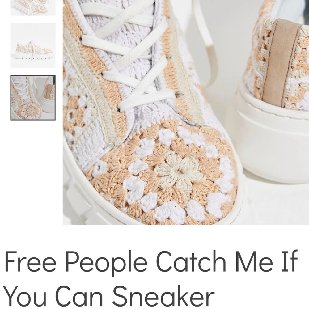 Free People Cream and Tan Sneakers for Casual Comfort